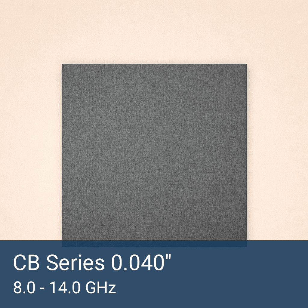 CB Series 0.040" Thick Silicone RF Absorber Sheet Front