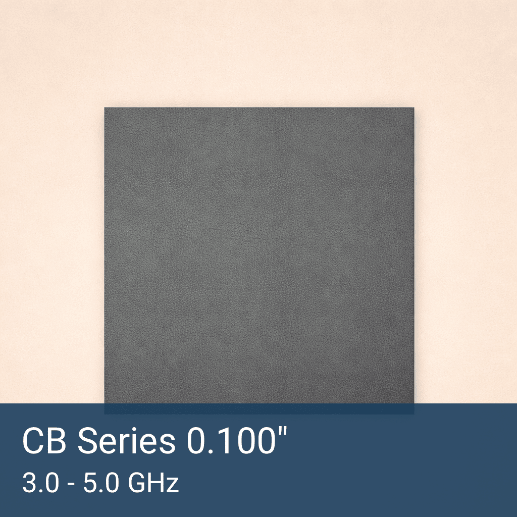 CB Series 0.100" Thick Silicone RF Absorber Sheet Front