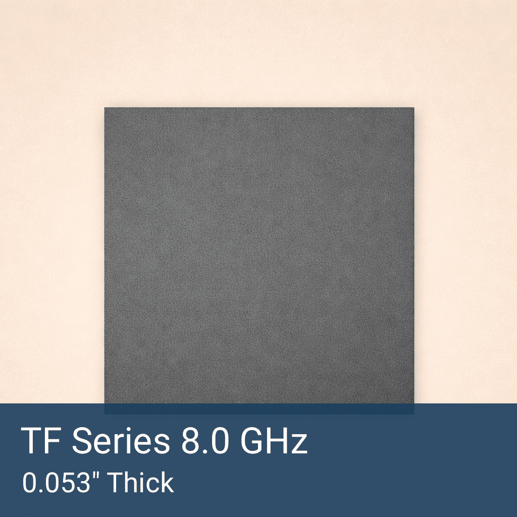 TF Series 8.0 GHz Tuned Silicone RF Absorber Sheet Front